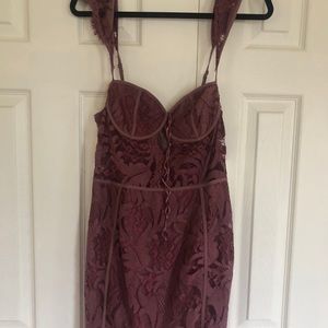 Burgundy Lace Dress